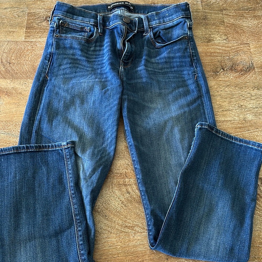 Women’s express straight leg mid rise jeans Cira early 2000